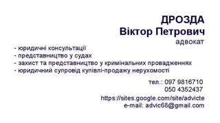 АДВОКАТ ДРОЗДА Віктор Петрович — фото 3