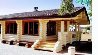 Деревянные дома и беседки из бруса — фото